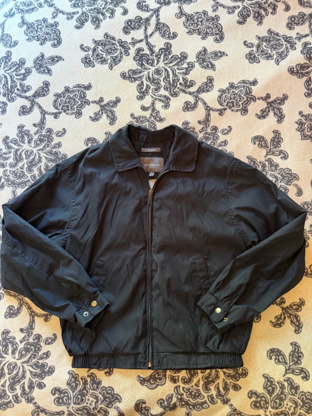 croft & barrow Black Bomber Jacket